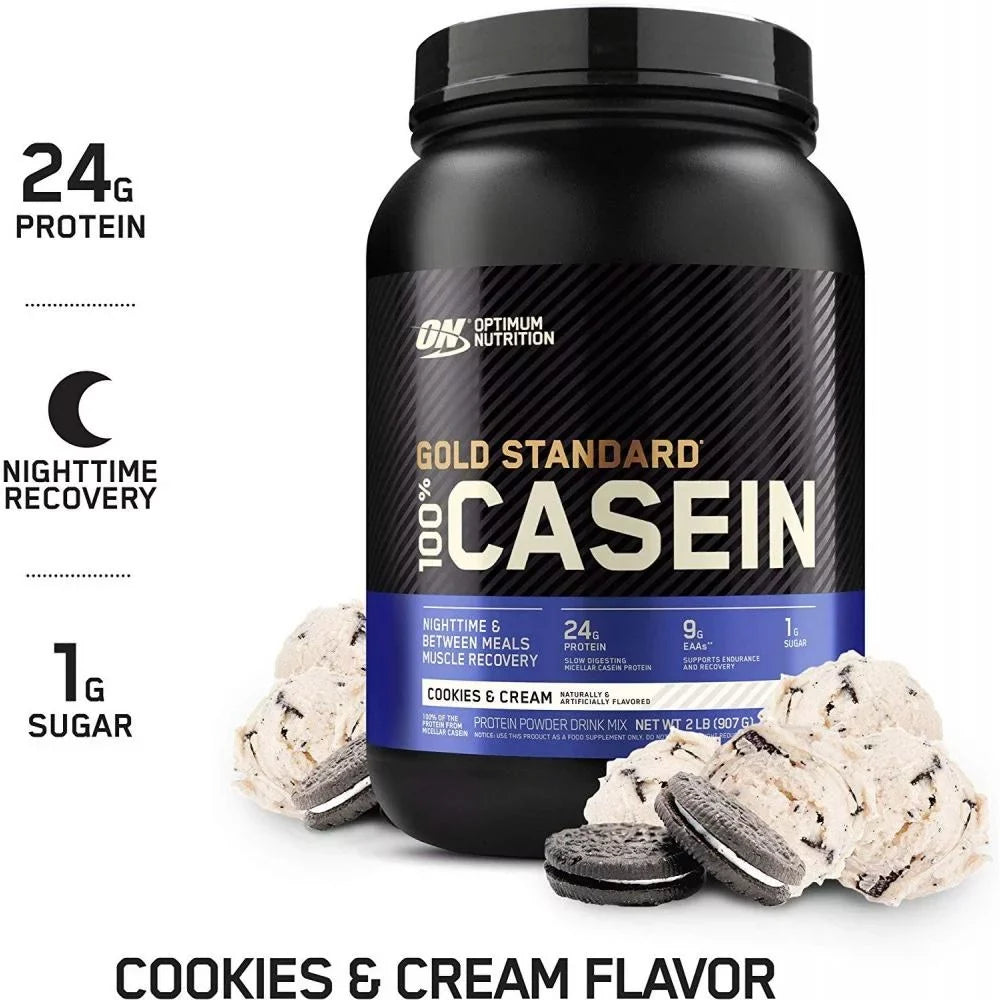 Optimum Nutrition, Gold Sizetandard 100% Casein, 24 g Protein Powder, Cookies & Cream, 1.81 lbs, 27 Sizeervings
