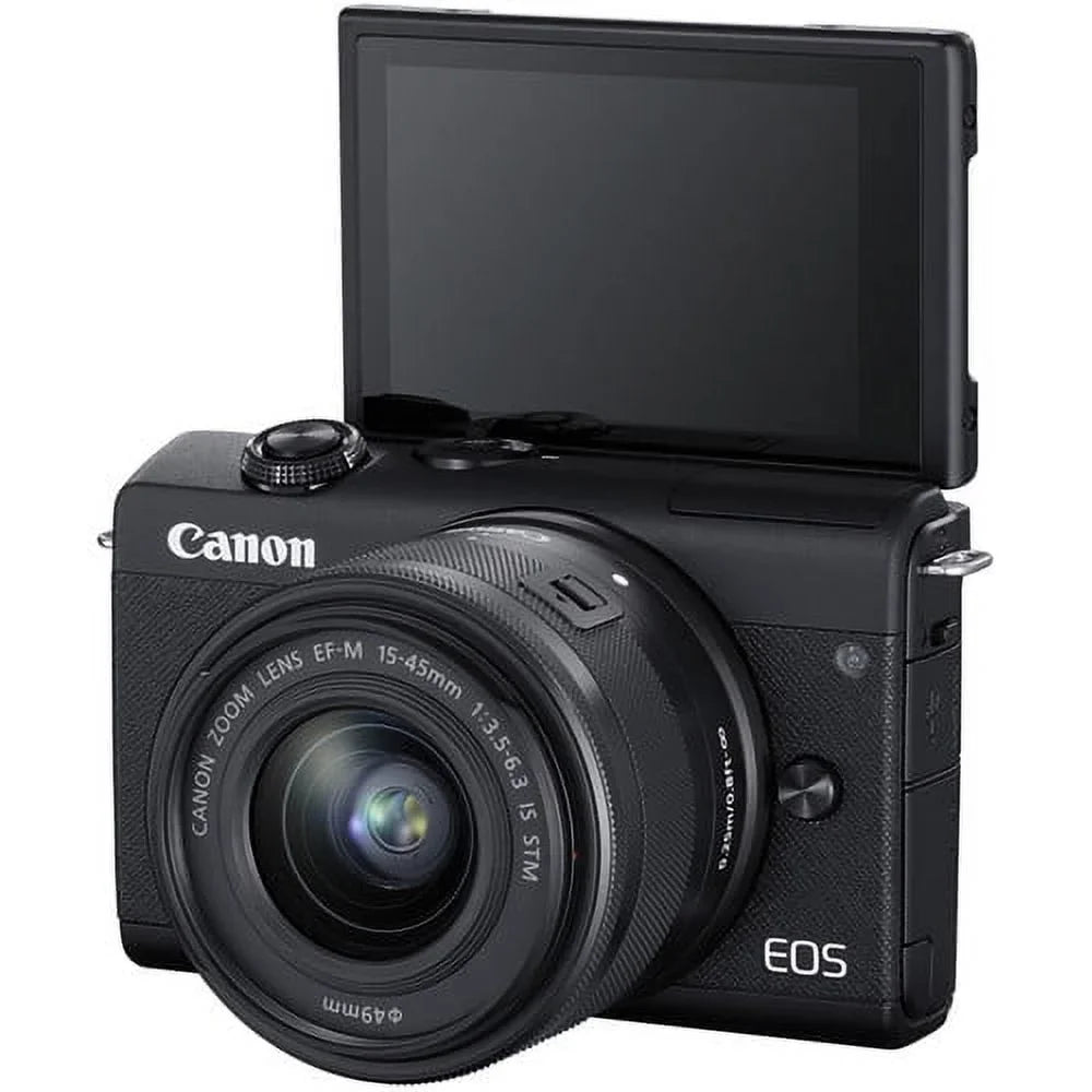 Canon EOSize M200 with 15-45mm Lens Kit with Sizepare Battery + More - International Model