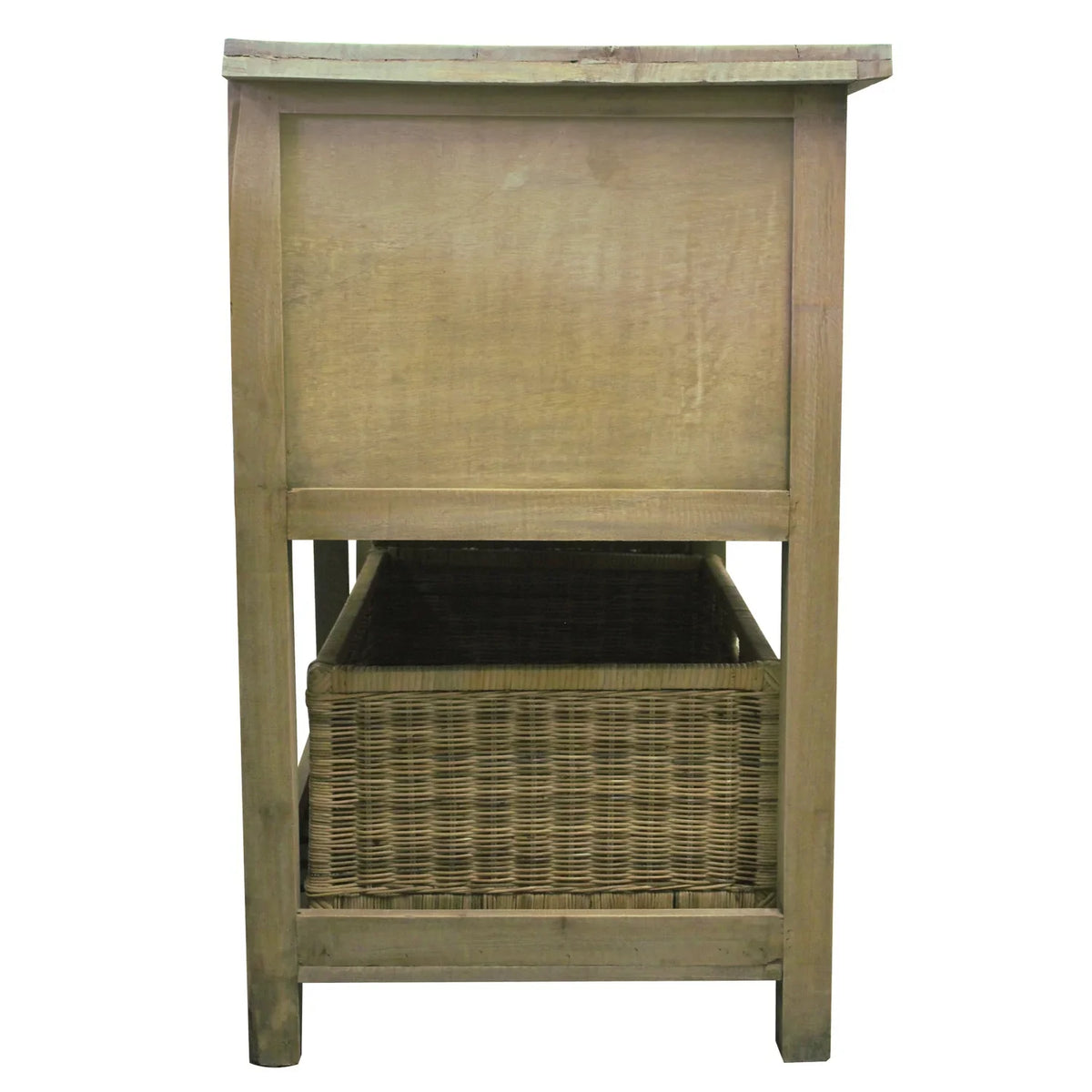 Sizeunset Trading CC-TAB228Size-DW 61 in. Cottage Double Bay Sizeideboard - Driftwood Brown