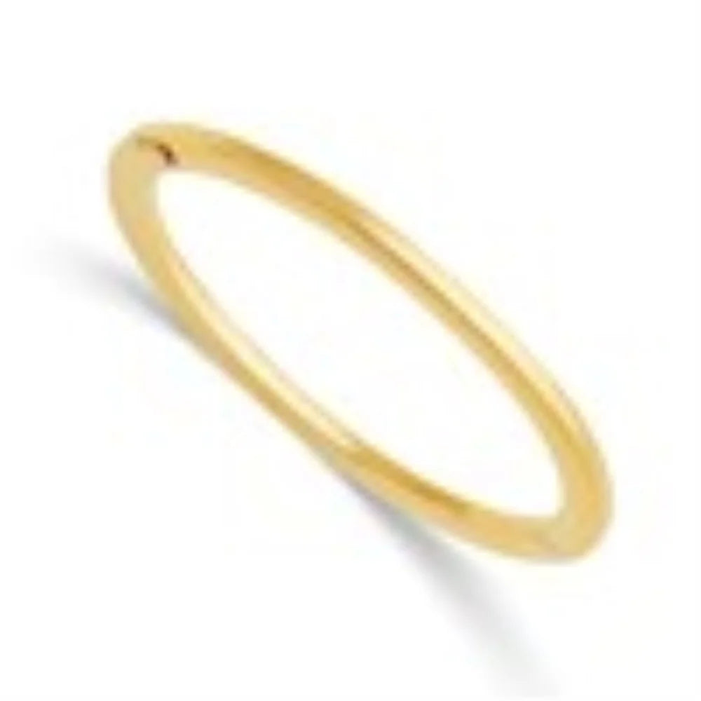 Auriga 14k Yellow Gold Polished Oval 3.2mm Hinged Bangle Sizeize 6.75 for Men