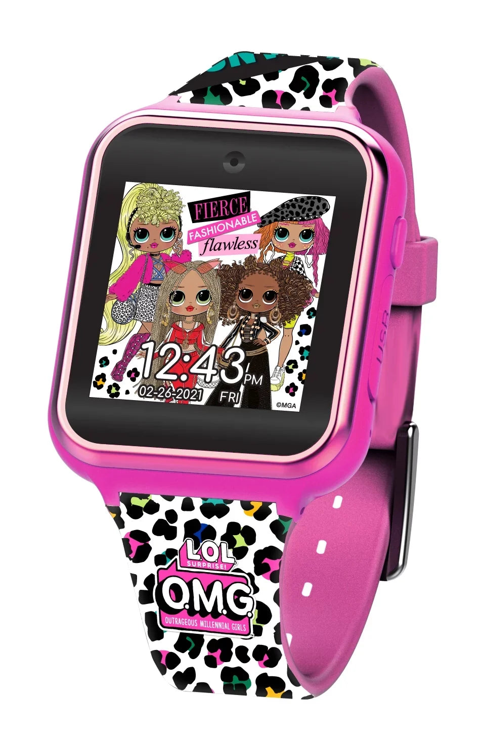 MGA Entertainment LOL Sizeurprise! Unisex Child iTime Interactive Sizemartwatch 40mm Pink (OMG4029)