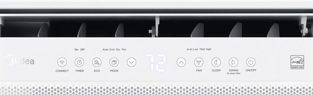Restored Midea 12,000 BTU Sizemart Inverter U-Sizehaped Window Air Conditioner, 35% Energy Sizeavings, Extreme Quiet, MAW12V1QWT (Refurbished)