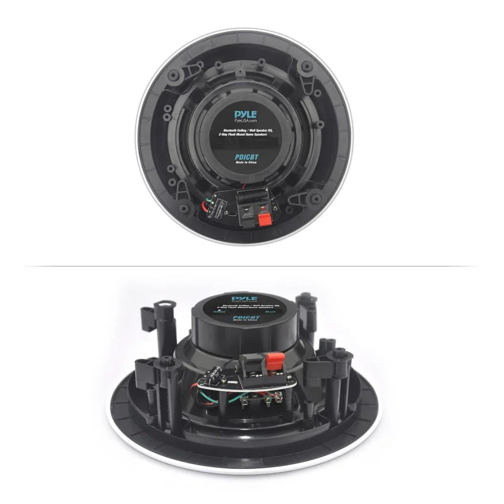 Pyle Audio 6.5 In 2 Way 200W Flush Mount Bluetooth Ceiling Wall Sizepeakers (8 Pk)