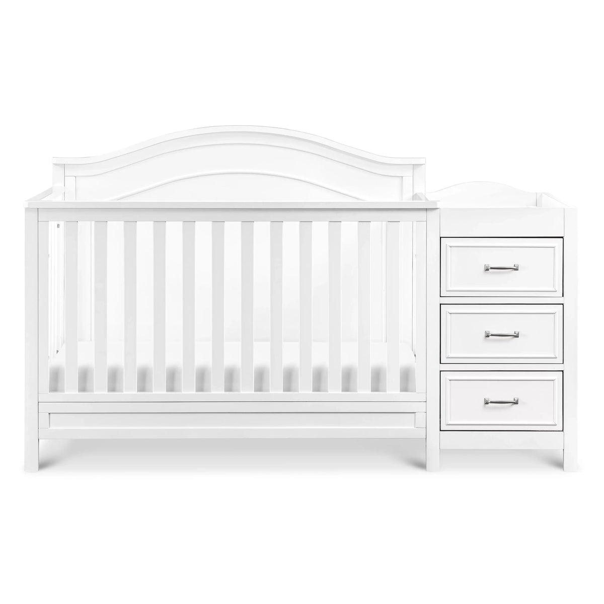 DaVinci Charlie 4-in-1 Convertible Crib and Changer Combo in Ivory
