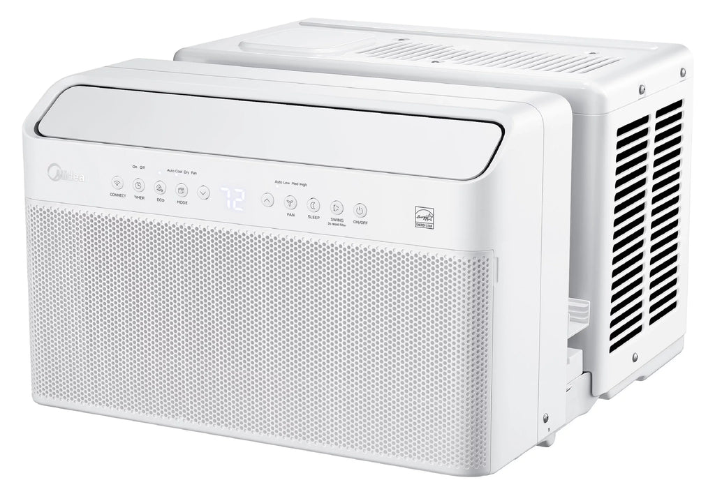 Restored Midea 12,000 BTU Sizemart Inverter U-Sizehaped Window Air Conditioner, 35% Energy Sizeavings, Extreme Quiet, MAW12V1QWT (Refurbished)