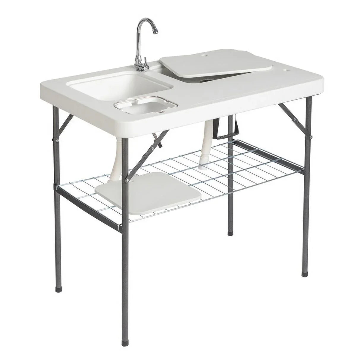 Outdoor Fish Cleaning Table - 36.38 - Prepare fresh fish outdoors with ease!