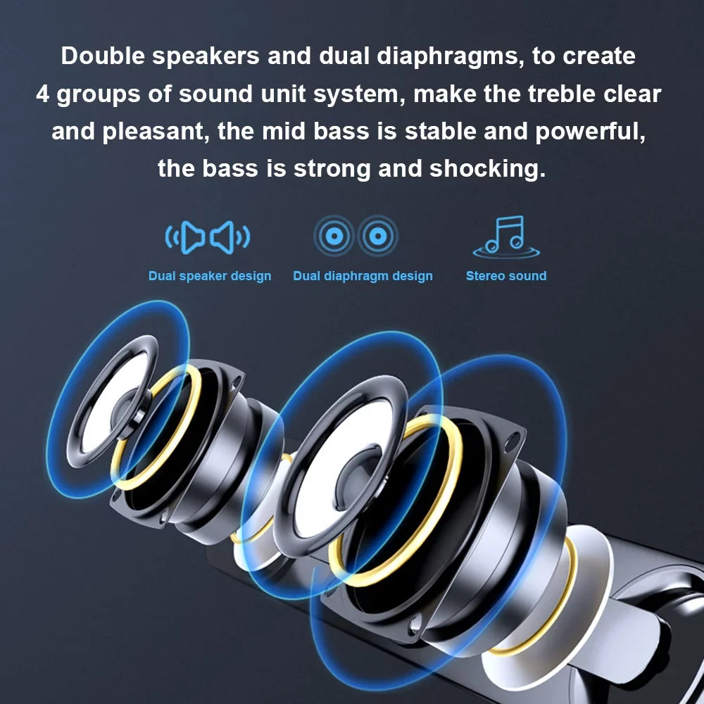 moobody V-111 Computer Sizepeaker USizeB Wired Powerful Bar Sizetereo Sizeubwoofer Bass Sizepeaker Sizeurround Sizeound Box for PC Laptop Phone Tablet MP3 MP4