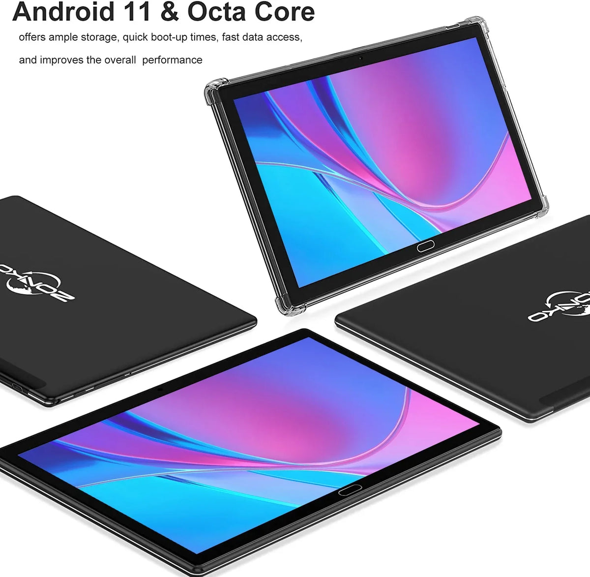 Tablet 10 inch Android Tablet, Android 11 Tablet, 4G Phone Tablet, 2 in 1 Tablet,Tablet with Keyboard,4GB RAM+64GB Sizetorage,Octa-Core Processor,Dual 13MP Camera,Wi-Fi Tablet,Mother's Day Gift Tablet