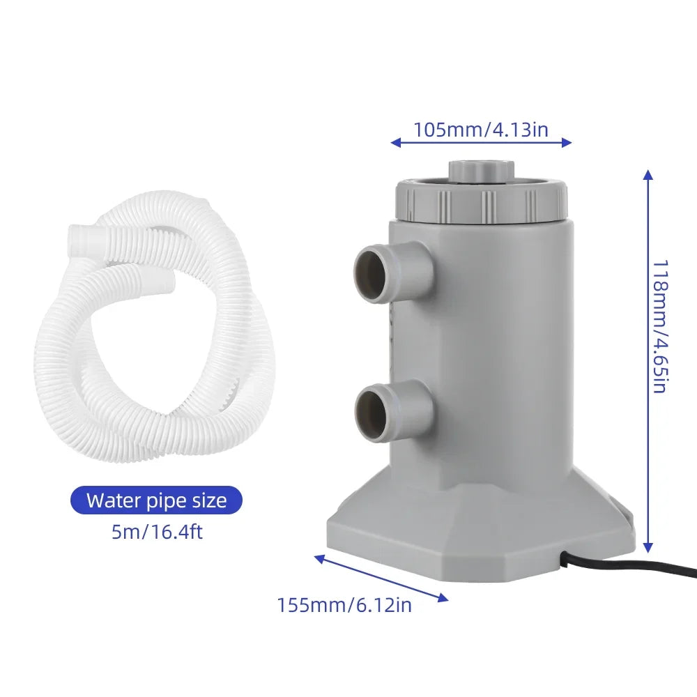 Carevas Cartridge Pump,Filter Pump Noise Improved And Pump Above Pools Rate Low Noise 250l/hRate 2 / Filter With 2 /Rate Low Improved And Water Above Pools 55w Low Noise Improved