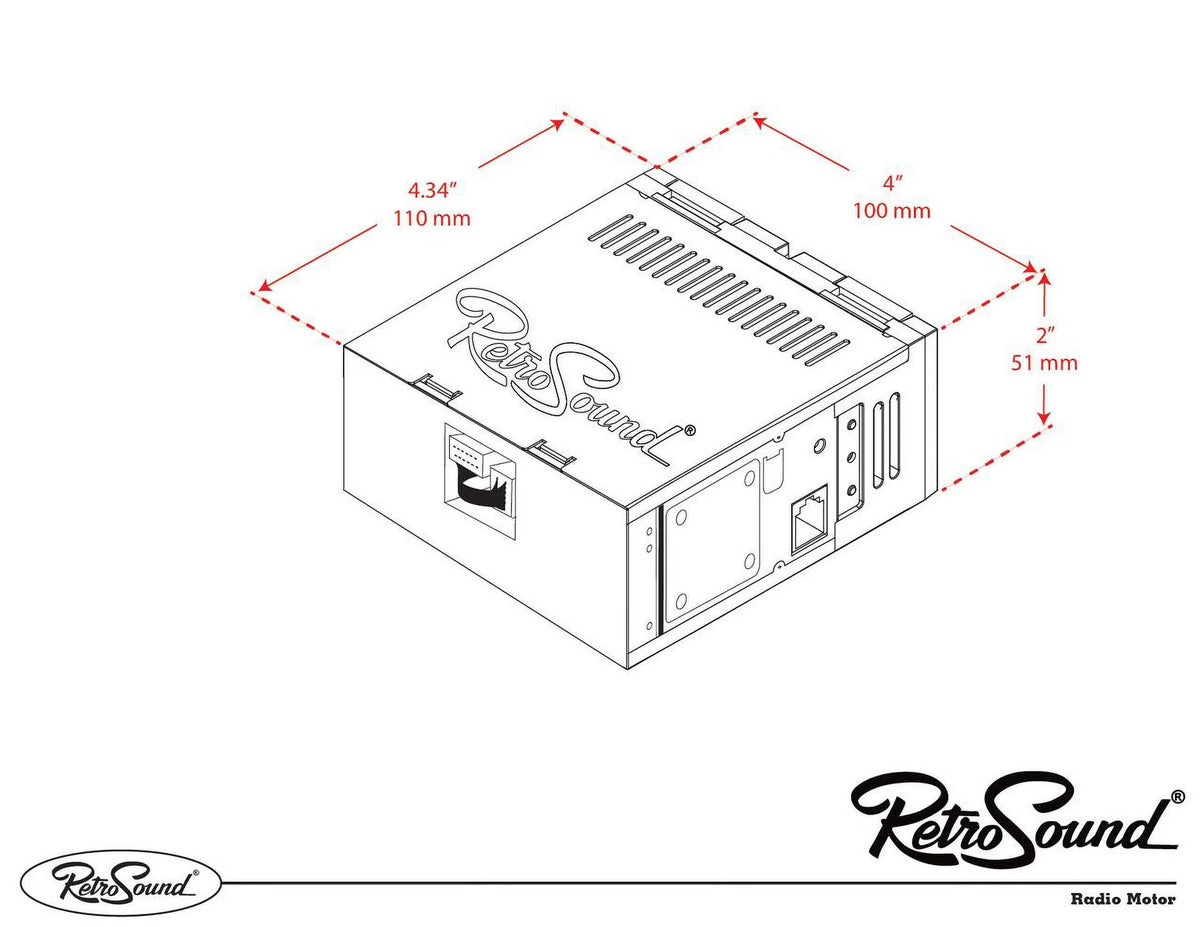RetroRadio Compatible with 1977-79 Ford Ranchero Features Include Bluetooth, AUX, AM/FM LACB-M1-121-55P-75PF4