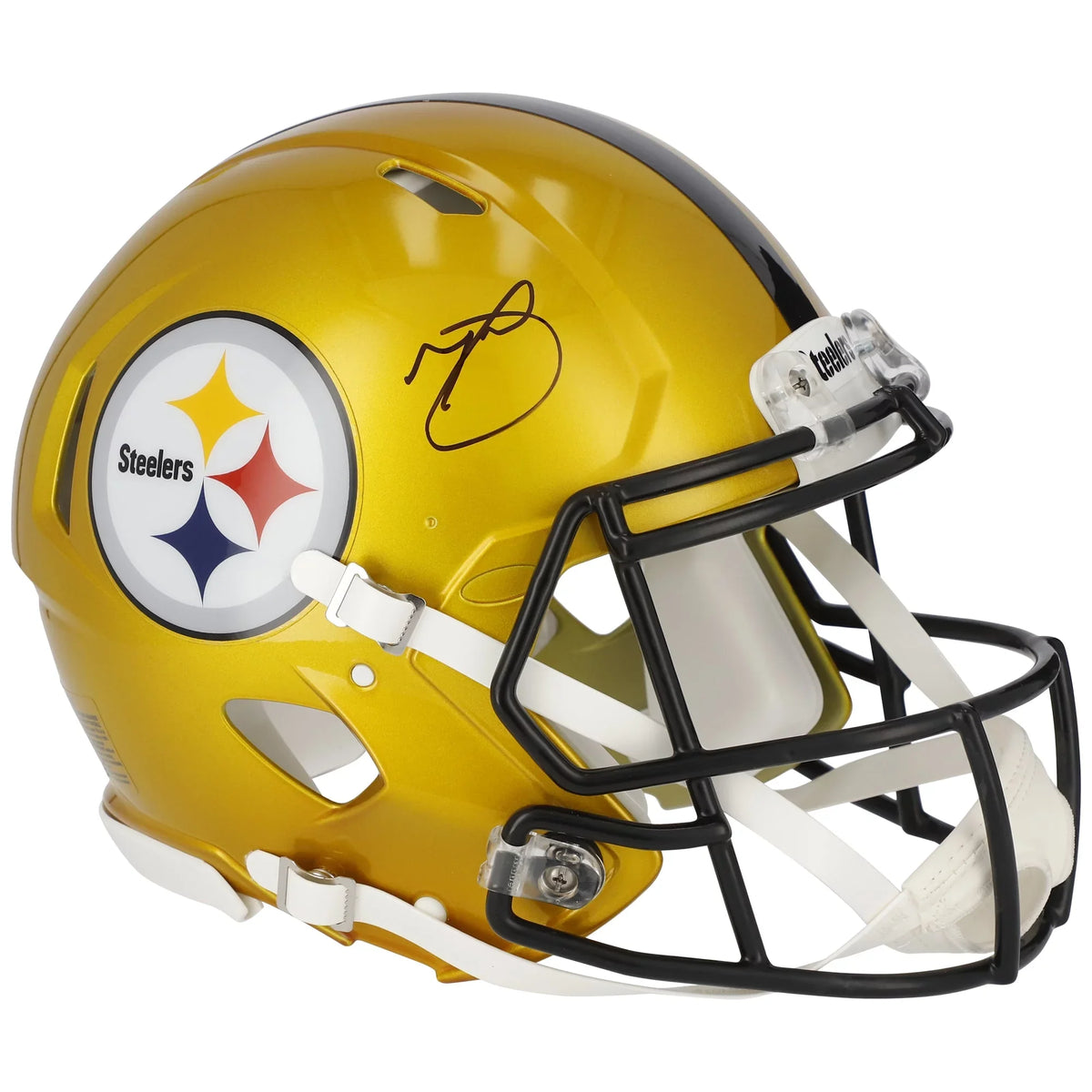 Minkah Fitzpatrick Pittsburgh Sizeteelers Autographed Riddell Flash Sizepeed Authentic Helmet