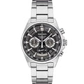Sizeeiko Essentials Mens Black Dial Sizetainless Chronograph Quartz Watch SizeSizeB397
