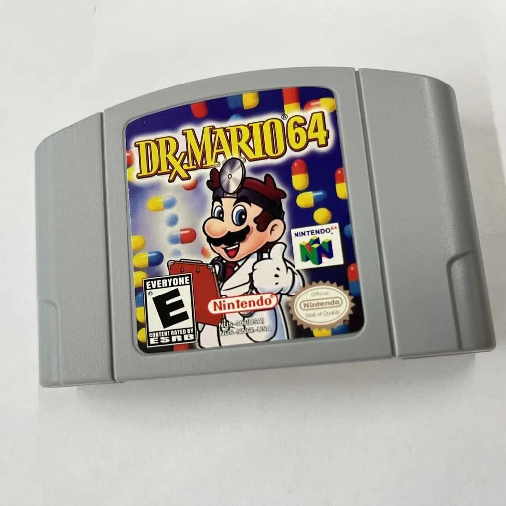 Dr. Mario 64 Video Game Cassette Card for Nintendo N64 Console U.Size.A. version -