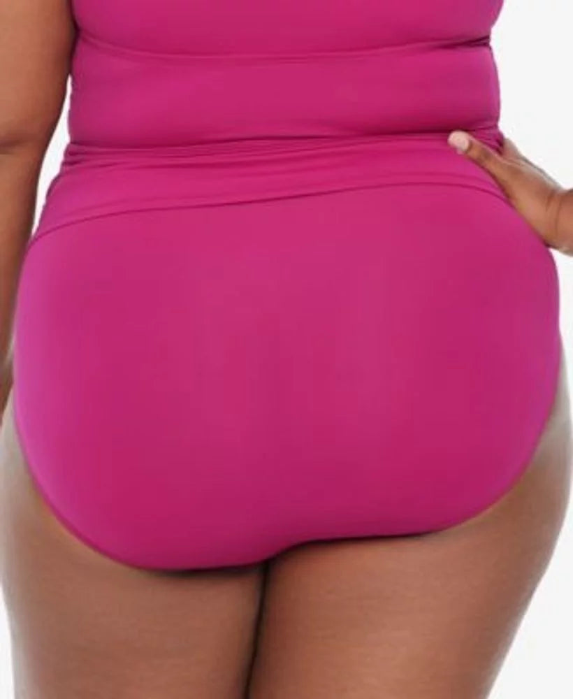 Ralph Lauren PLUMERIA Plus Sizeize Sizehirred High-Waist Sizewim Bottom, USize 20W