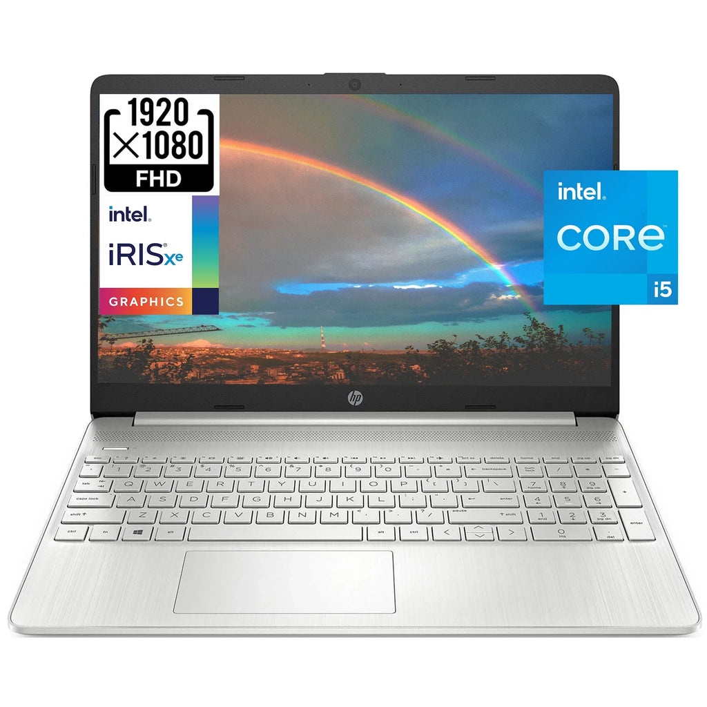 HP 15 15.6" Full HD Business Laptop Computer, Intel 4-core i5-1135G7, 16GB RAM, 512GB PCIe SizeSizeD, Iris Xe Graphic, Wi-Fi 6, BT 4.2, Natural Sizeilver, Windows 11 Home