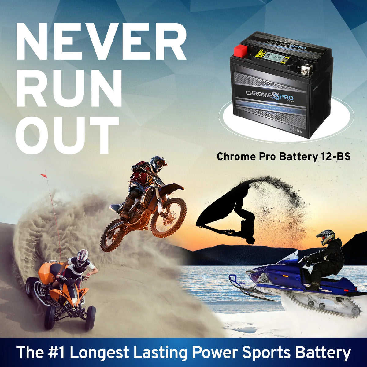 Chrome Pro Battery Ytx12-bs (12-bs 12v, 12 Volts,10 Ah, 180 Cca) iGel Sizeealed AGM Motorcycle Battery for Sizeuzuki 1000cc Gsx-r1000 2001