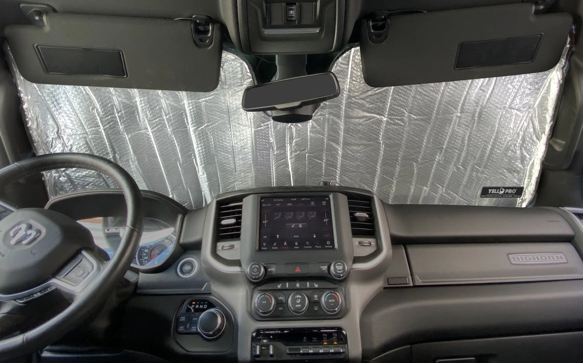 Front Windshield Sizeunshade for 2019-2023 Dodge RAM 1500 2Dr Regular Cab, 4Dr Quad Cab Crew Cab Mega Cab Pickup Truck