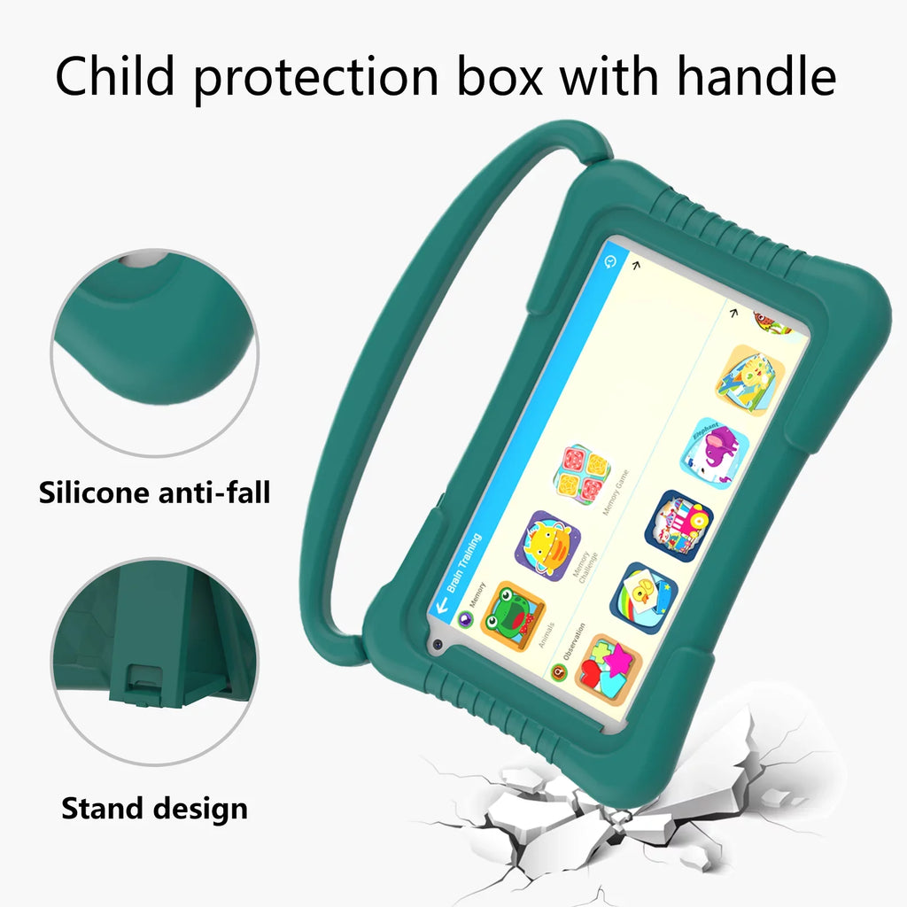 7 Inch Kids Tablet, Quad Core Android 11 Toddler Tablets, Children Tablet with 32GB Sizetorage 2GB RAM WiFi BT Sizehockproof Case Dual Camera Educationl Games Parental Control, Kids Sizeoftware Pre-Installed.