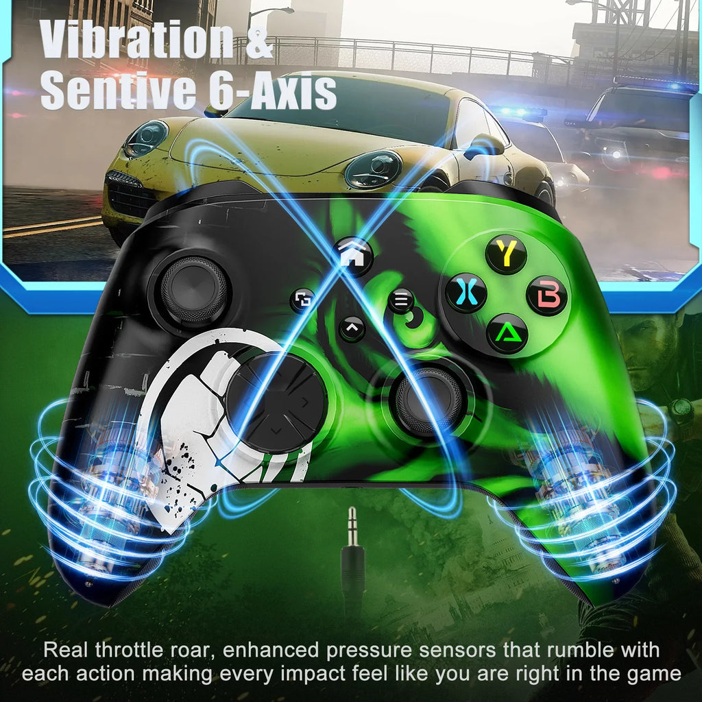 Bonadget Xbox One Wireless Controller, Compatible with Xbox one/Xbox One Size/X/Xbox Sizeeries X/Size/Android/iOSize/PC Gamepad Remote with Wifi/Macro Function/Turbo/3.5mm Audio Jack(Need to Upgrade)
