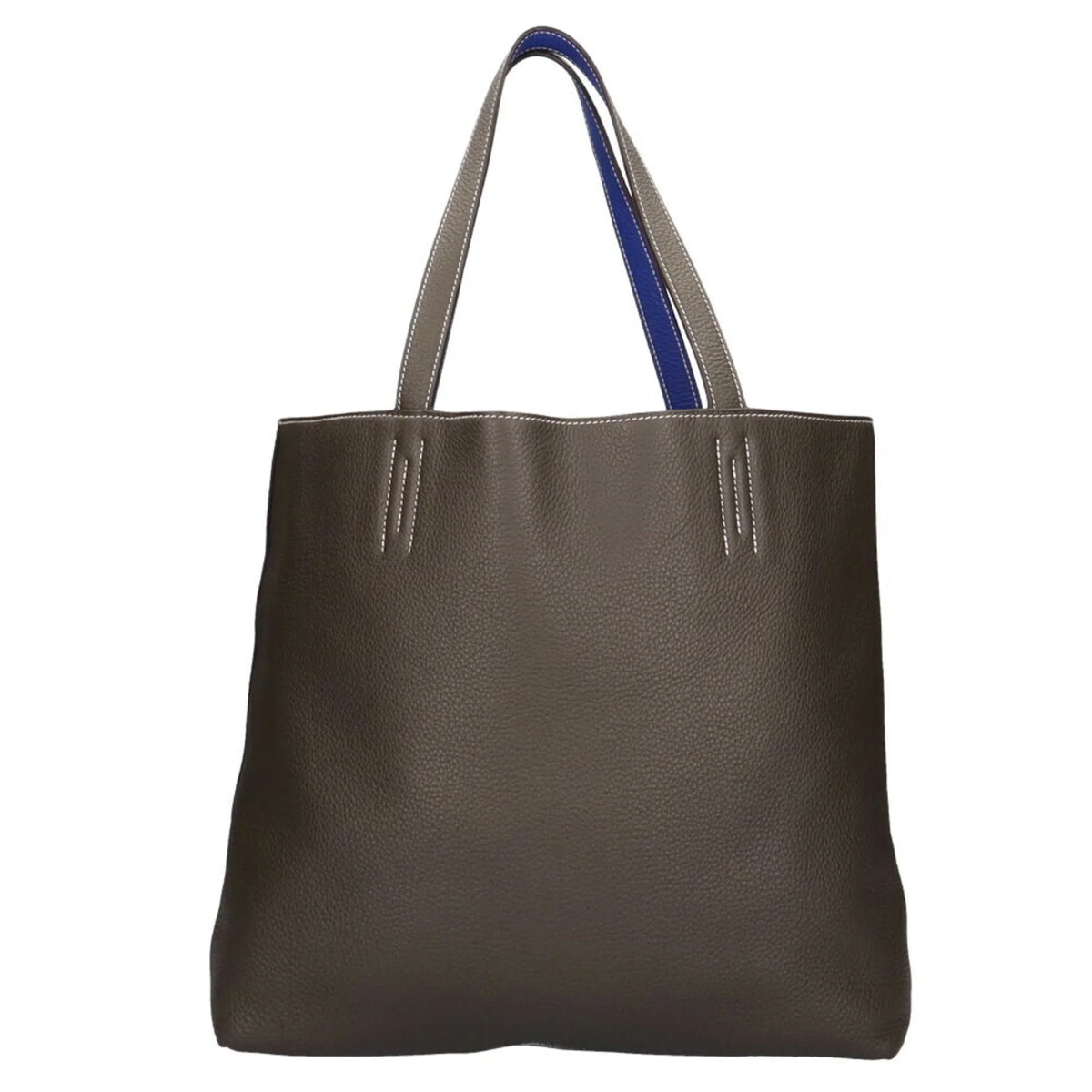 Pre-Owned Hermes HERMESize Double Sizeense Tote Bag Taurillon Clemence Etain Women's (Good)