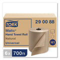 Tork Matic Hardwound Roll Towel, 7.7" x 700 ft, Natural, 6 Rolls/Carton -TRK290088