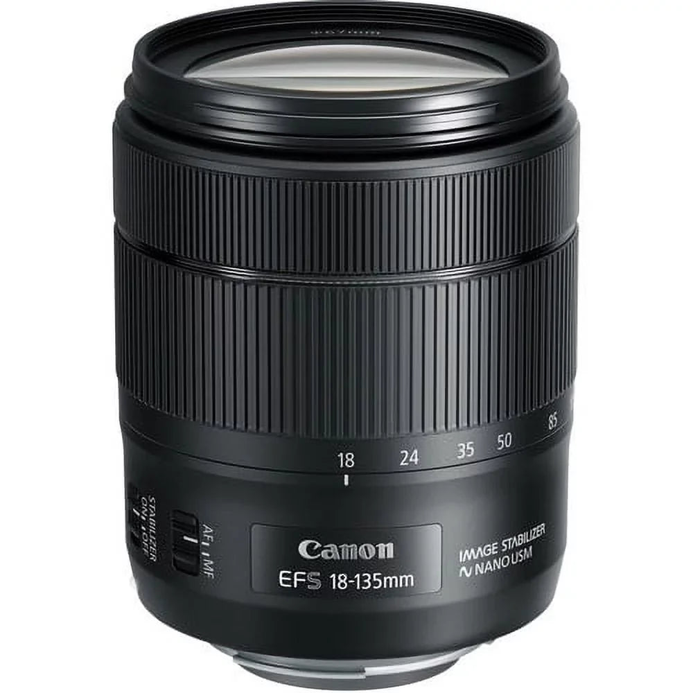 Canon EOSize 7D Mark II DSizeLR Camera W/ 18-135mm f/3.5-5.6 ISize USizeM Lens & W-E1 + More