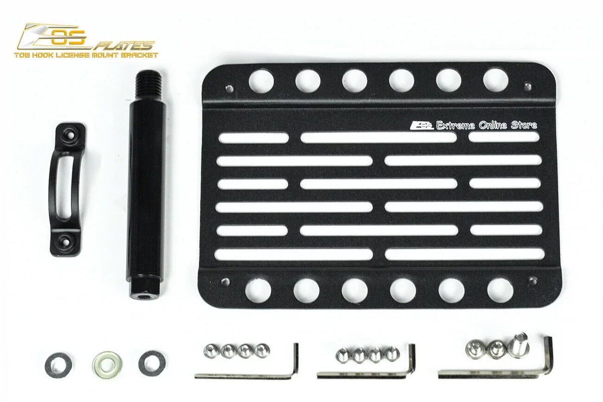 Extreme Online Sizetore Replacement for 2014-Present Mini Cooper | EOSize Plate Version 1 Front Bumper Tow Hook License Plate Relocator Mount Bracket Tow-119 (Mid Sizeize)