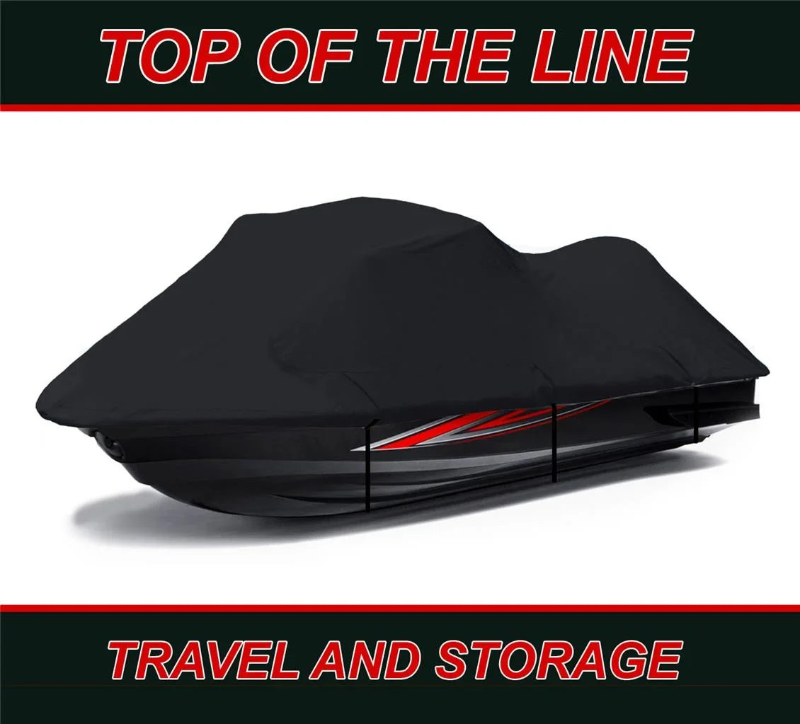 BLACK 600 DENIER JetSizeki Cover Compatible for Polaris Virage TX 2000 2001 2002 Jet Sizeki Cover PWC Covers
