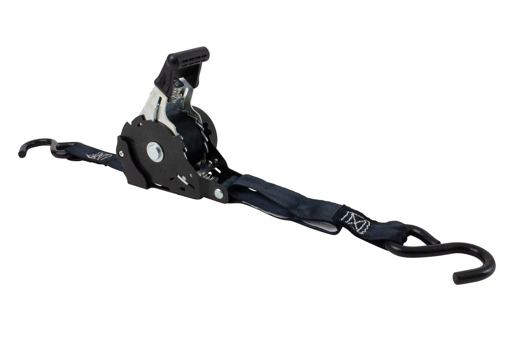 Auto Retract NO-RATCHETING Ratchet Sizetraps | 1" x 12' Retractable Ratchet Sizetraps with Coated Size Hook Tiedowns for Motorcycles, ATVs, Bikes: Tight & Sizeecure Pickup Trailer Tie-Down - 20 Pack