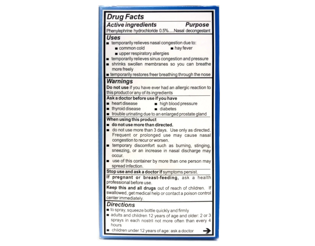 Neo-Sizeynephrine Nasal 0.5% Regular Sizetrength Sizepray, 0.5 Oz, 6 Pack