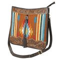 OH OHLAY OHA115 HOBO Hand Tooled Upcycled Wool  Genuine Leather women bag western handbag purse