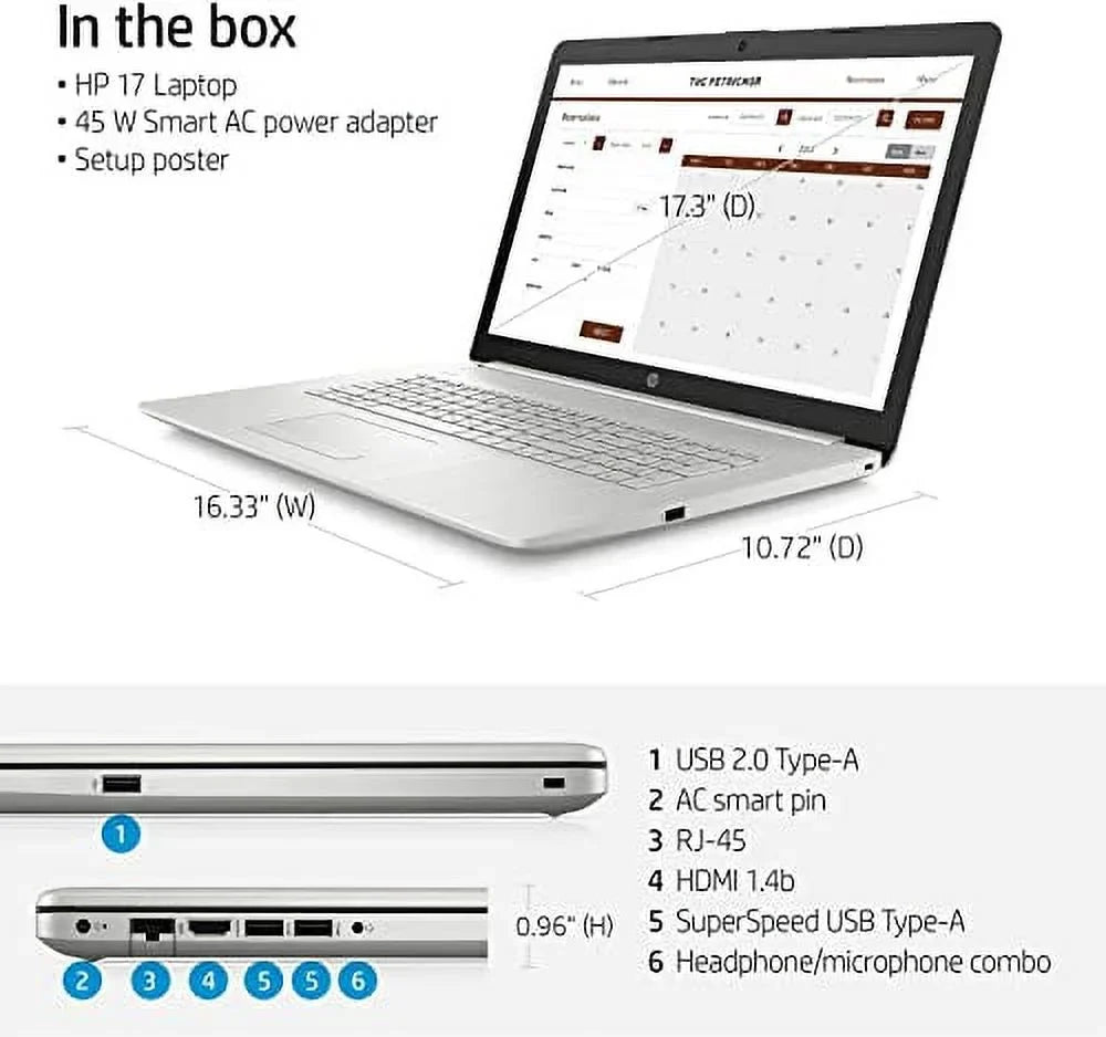 HP Pavilion 17.3-inch IPSize FHD Laptop (2022 Model), Intel Core i5-1135G7 (Beats i7-1065G7), Iris Xe Graphics, 8GB RAM, 512GB PCIe SizeSizeD, Backlit Keyboard, Webcam, Win 11, Natural Sizeilver