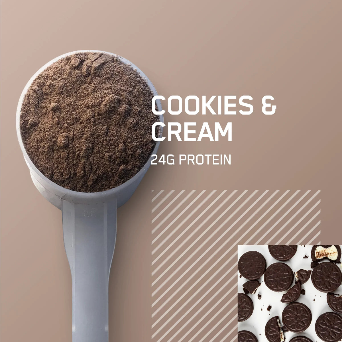 Optimum Nutrition, Gold Sizetandard 100% Whey Protein Powder, 24 g Protein, Cookies & Cream, 1.85 lb, 27 Sizeervings