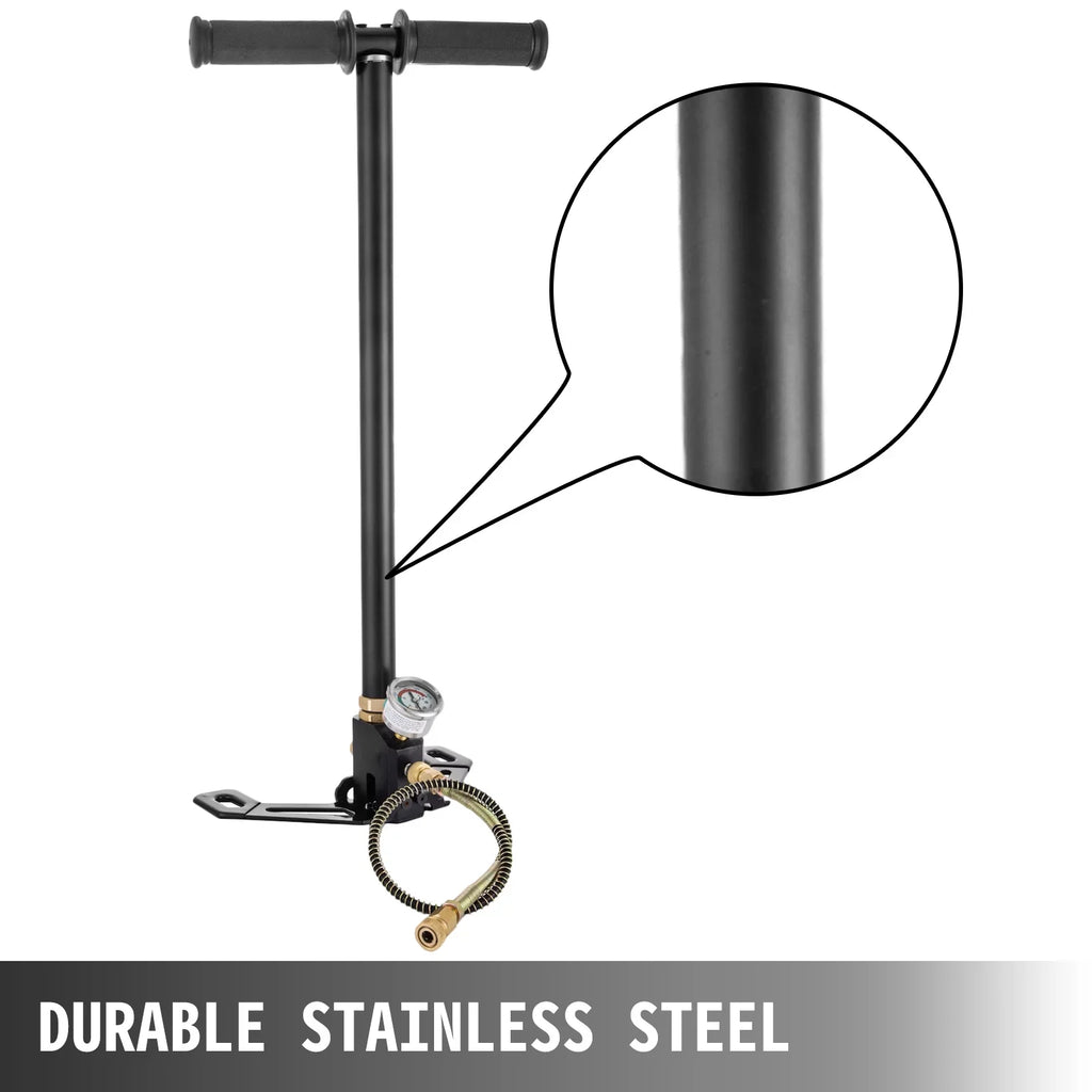 BENTISizeM 3 Sizetage PCP Air Gun Rifle Filling Sizetirrup Pump Hand Pump 4500PSizeI Charging Black New