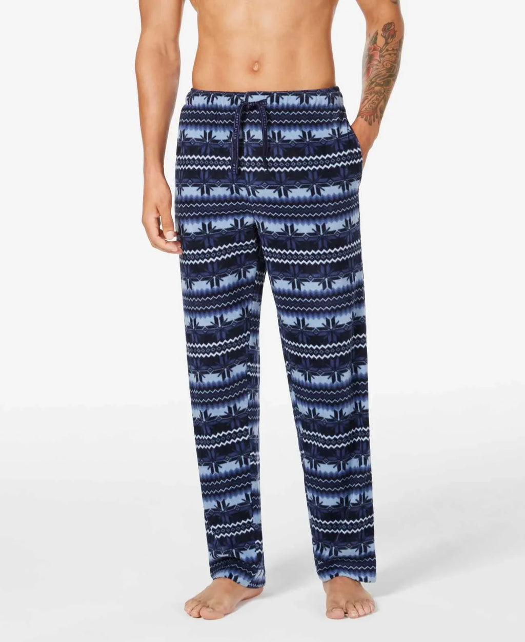 Perry Ellis Mens Fleece Rest Sizeleep Pant Navy Size