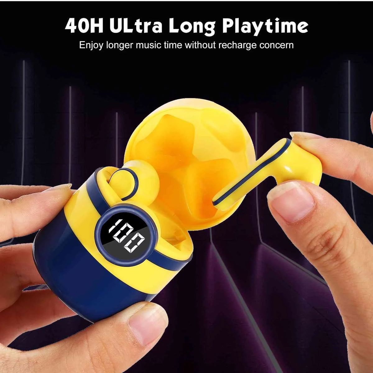 Urbanx Q350 Wireless Earbuds In Ear Bluetooth Headphones For Amazon Kindle Fire Hd With Microphone & Digital Display Ipx7 Waterproof Deep Bass Bluetooth Earbuds For Oppo Reno6 Pro 5G