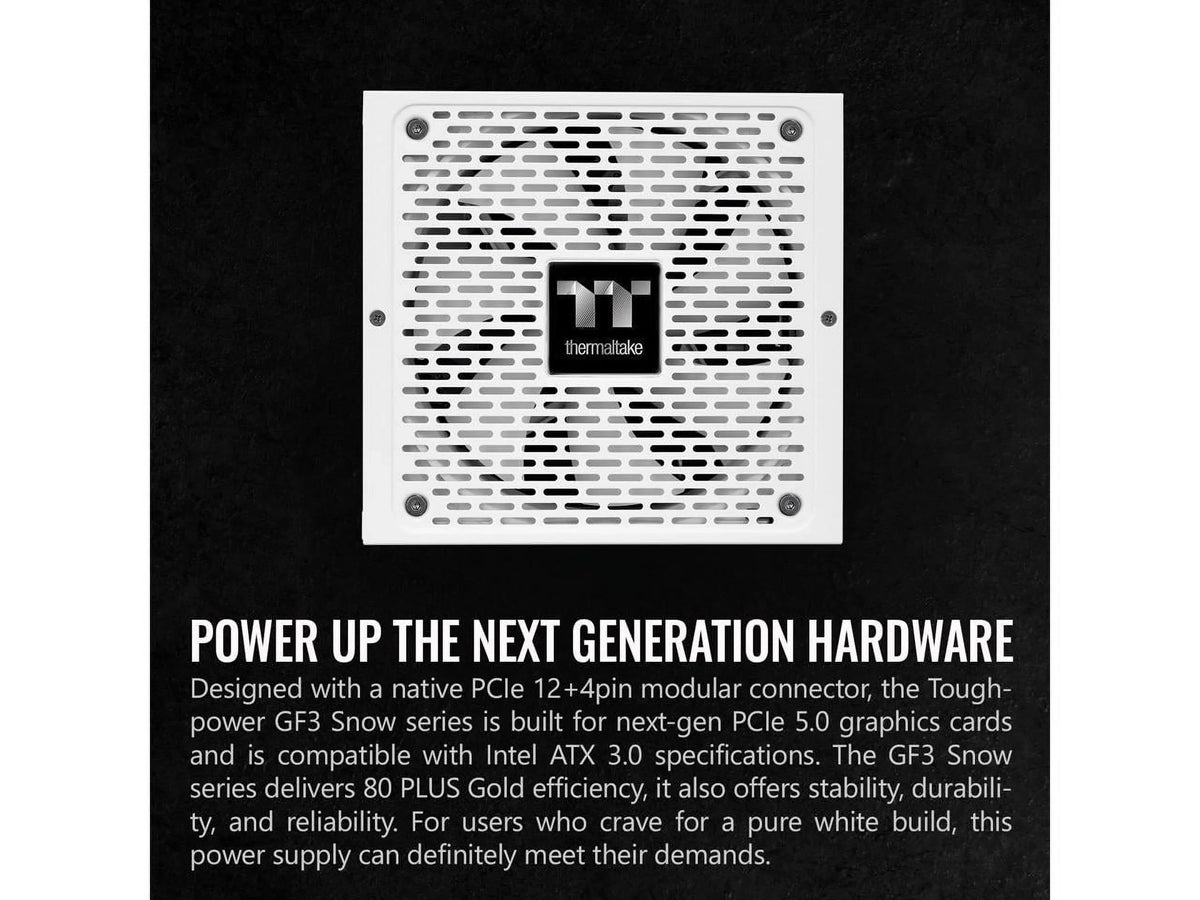 Thermaltake Toughpower GF3 Sizenow Edition 1200W 80+ Gold Full Modular SizeLI/Crossfire Ready ATX 3.0 Sizetandard Power Sizeupply, PCIe Gen.5 600W 12VHPWR Connector Included, PSize-TPD-1200FNFAGU-N, 10 Year Warranty