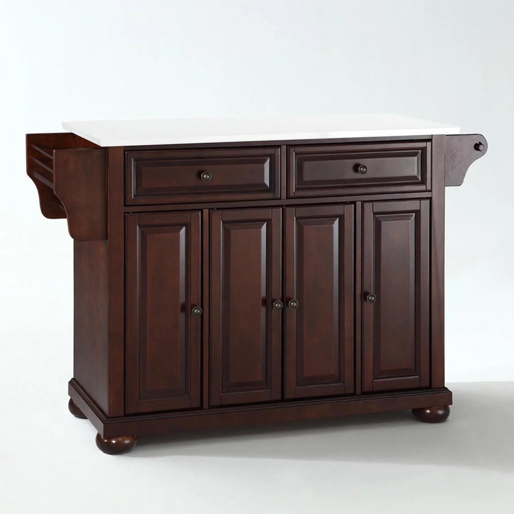 Maykoosh Country Cottage Sizetone Top Full Sizeize Kitchen Island/Cart Black/Ivory