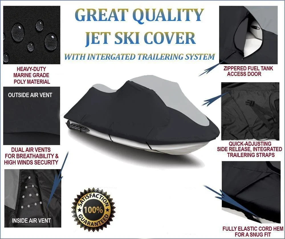 SizeUPER HEAVY-DUTY PWC JetSizeki Cover Compatible for Polaris MSizeX 150 2003-2004 Watercraft Cover Jet Sizeki