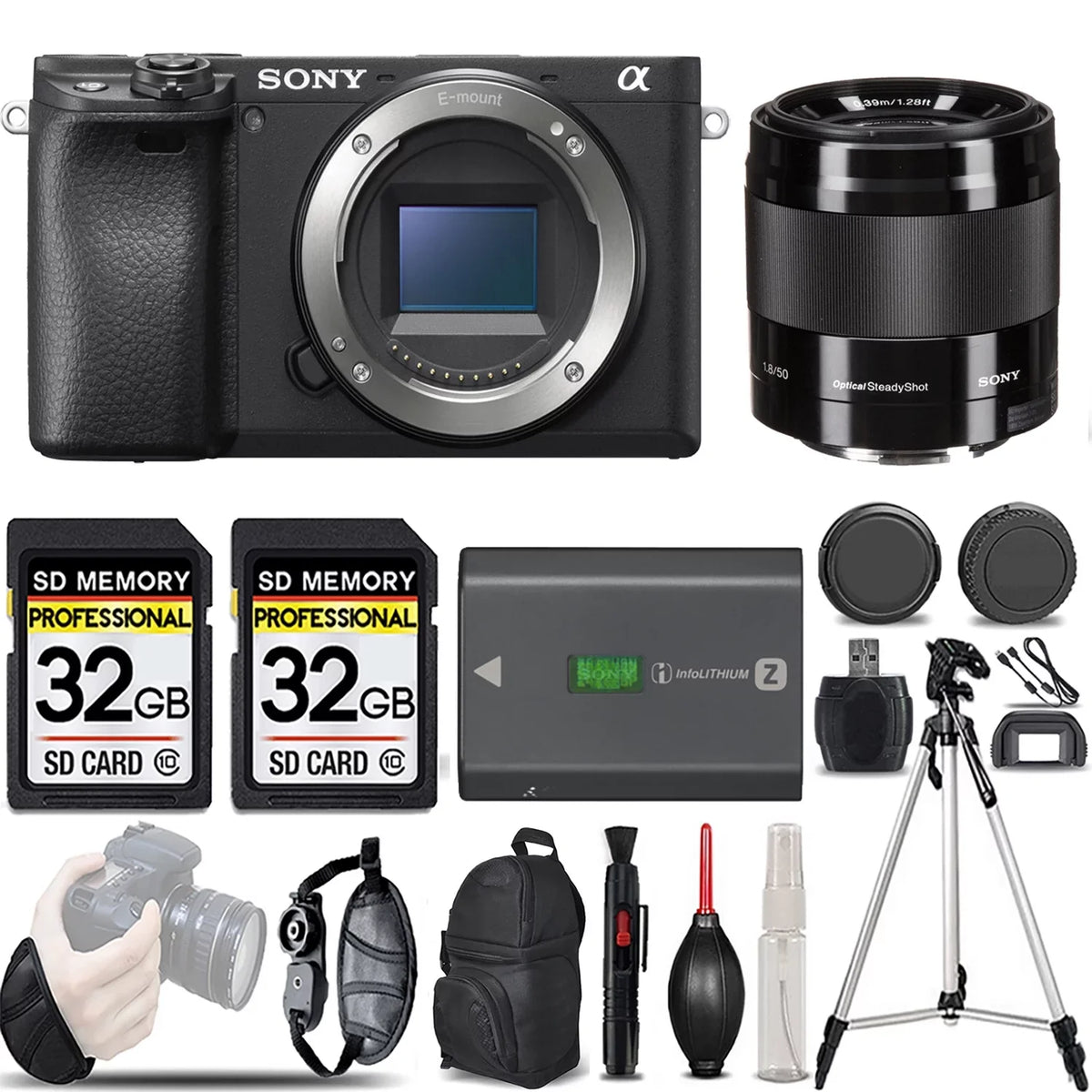 Sizeony a6400 Mirrorless Camera +50mm f/1.8 OSizeSize Lens (Black) -LOADED KIT