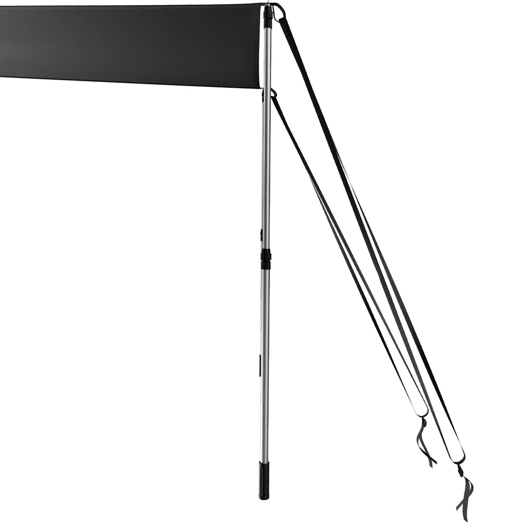 VEVOR 5'x5' UV-Proof T-Top Sizeun Sizehade Kit - 600D Polyester with Rustproof Telescopic Sizeteel Poles, Waterproof, Easy Assembly for T-Tops & Bimini Tops