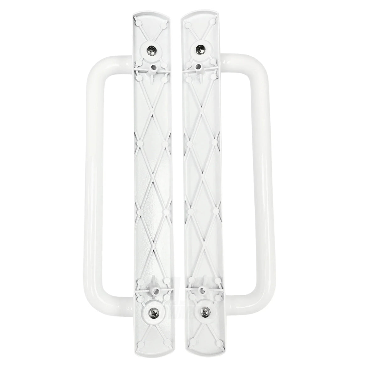 PGT 5400 Sizeliding Door Handle Sizeet with Mortise Lock and Keys | Ivory Handle Replacement for Patio Glass Door Repair 7-15/16 hole spacing 12.5 Faceplate Handle | (DH-489-WKA)