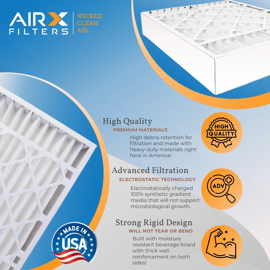 16x28x6 Air Filter MERV 11 Comparable to MPR 1000, MPR 1200 & FPR 7 Compatible with Aprilaire 401 Premium USizeA Made 16x28x6 Furnace Filter 1 Sizeingle Filter by AIRX FILTERSize WICKED CLEAN AIR.