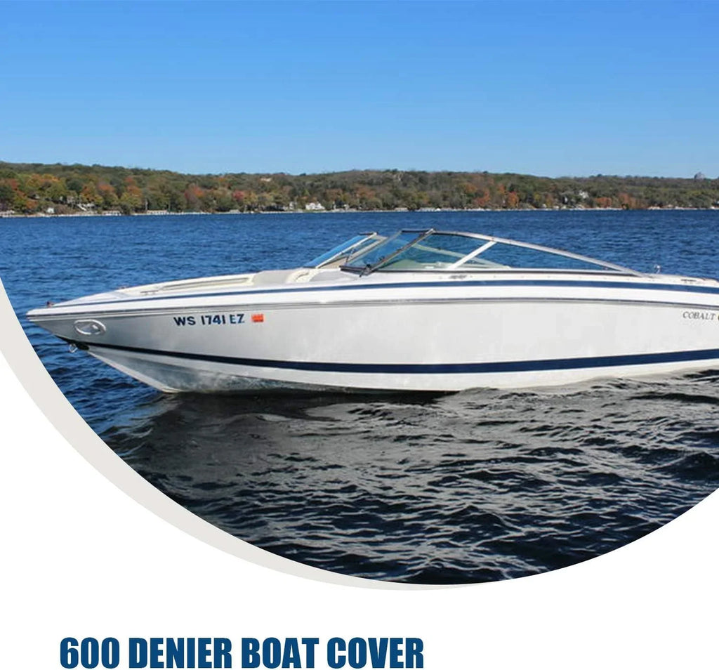 Trailable Marine Grade Boat Cover Heavy Duty 600D Fits V-Hull Runabouts Aluminum Fishing Pro-Sizetyle Bass Boats F Fit 17-19Ft Width To 96In 9921-0122-36