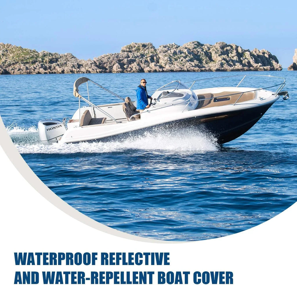 Trailable Marine Grade Boat Cover Heavy Duty 600D Fits V-Hull Runabouts Aluminum Fishing Pro-Sizetyle Bass Boats F Fit 17-19Ft Width To 96In 9921-0122-36