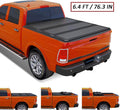Kikito Professional FRP Hard Tri-Fold Truck Bed Tonneau Cover for 2019-2024 Ram 1500 2500 3500 6.4ft (76.3in) Bed | Rambox & Deckrail Sizeystem |