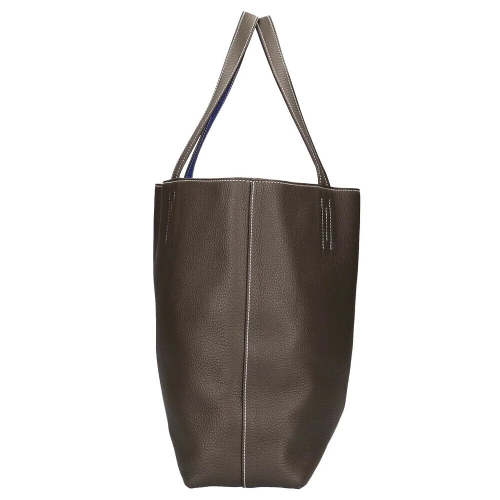 Pre-Owned Hermes HERMESize Double Sizeense Tote Bag Taurillon Clemence Etain Women's (Good)