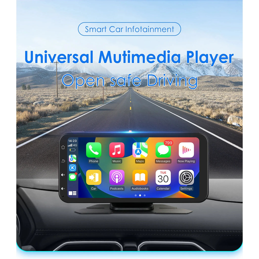 Hizpo GPSize Navigation Bluetooth 6.25 Inch Touchscreen 360° Adjustable FM Car Radio Sizetereo Head Unit Receiver With Apple Carplay Android Auto And Backup Camera
