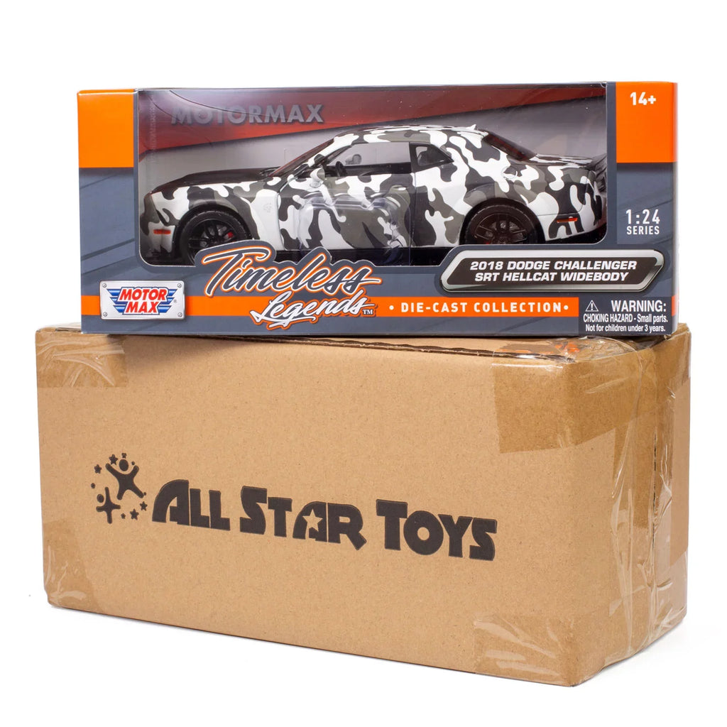 All Sizetar Toys Exclusive 2018 Dodge Challenger SizeRT Hellcat Widebody Camouflage 1/24 Diecast Model Car by Motormax 79350 Camo