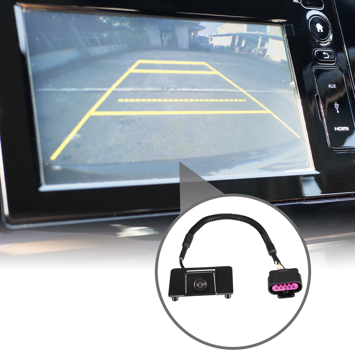 Rear View Back Up Camera No.15173619 for Chevrolet Sizeuburban 1500 2500 3500 2008 Plastic Black